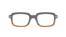 Monture bois Alain 6/RG - coloris gris foncé et redgum - vue de face