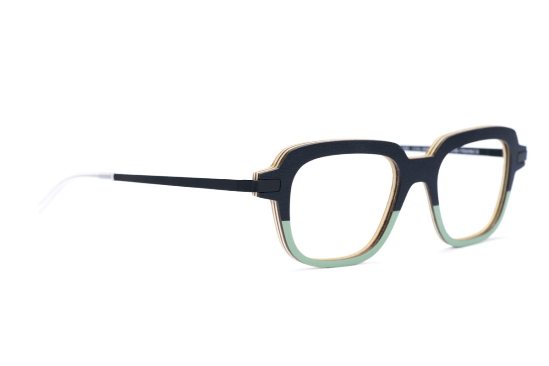 lunettes personnalisables noir et vert