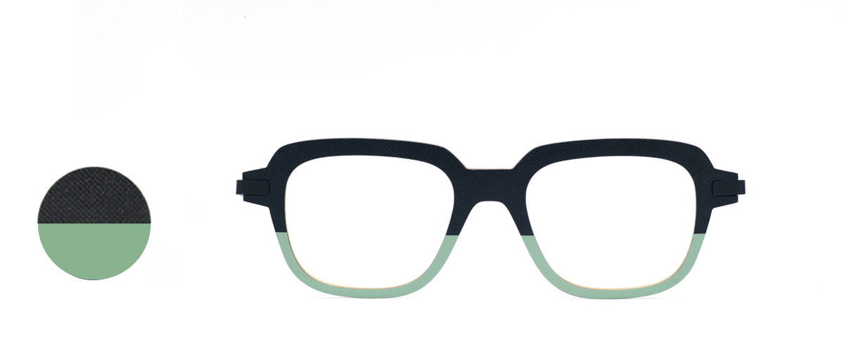 lunettes personnalisables noir et vert 
