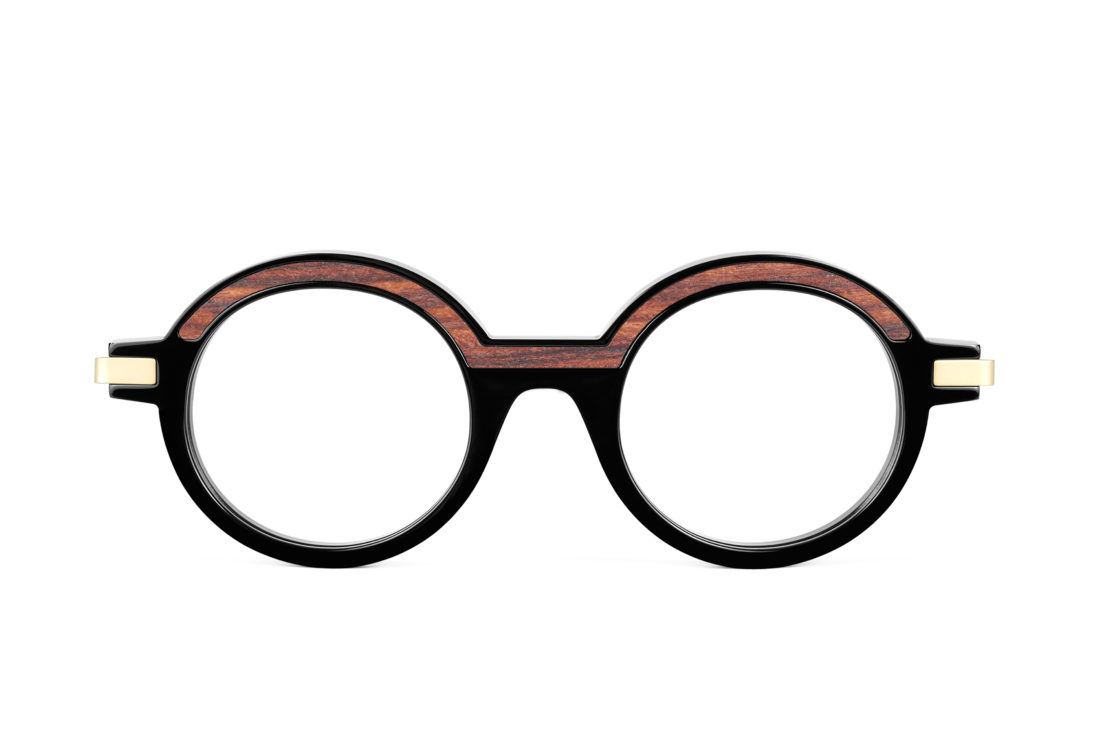 Lunettes créateur modèle Lila Arcade noir bois de violette face