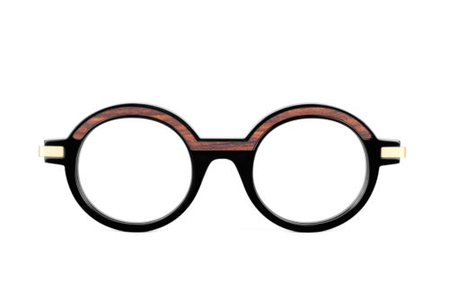 Lunettes créateur modèle Lila Arcade noir bois de violette face