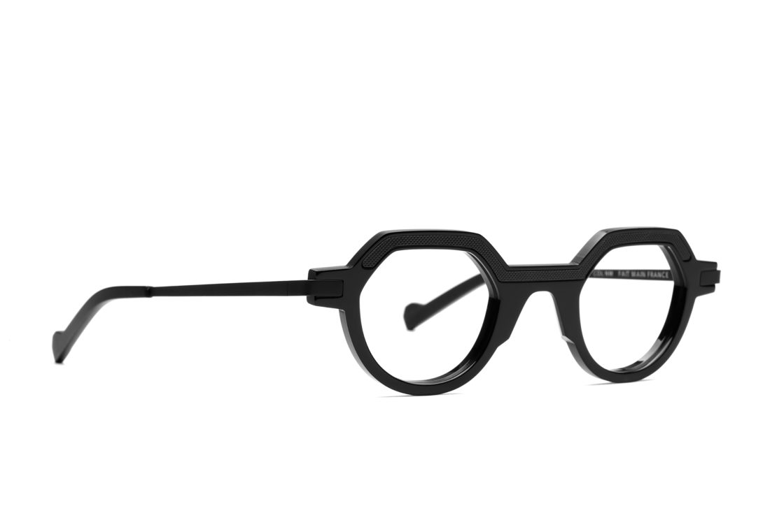 Lunettes créateur modèle Romy Arcade noir côté